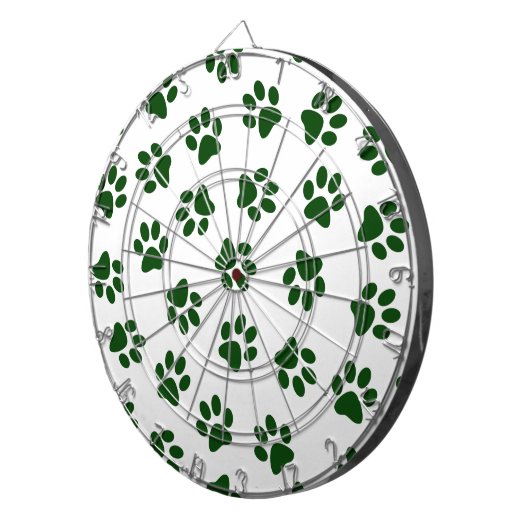 Patroon van poten, hondenpoten, groene poten dartbord (Voorkant Rechts)