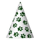 Patroon van poten, hondenpoten, groene poten feesthoedjes (Links)