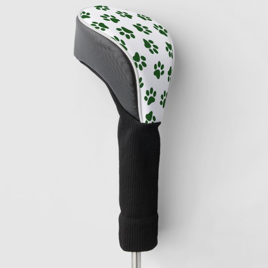 Patroon van poten, hondenpoten, groene poten golfheadcover (Schuin)