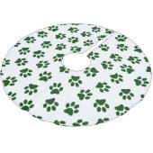 Patroon van poten, hondenpoten, groene poten kerstboom rok (Gekanteld)