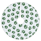 Patroon van poten, hondenpoten, groene poten kerstboom rok (Voorkant)