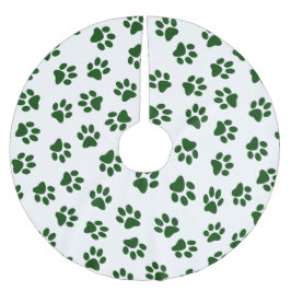 Patroon van poten, hondenpoten, groene poten kerstboom rok