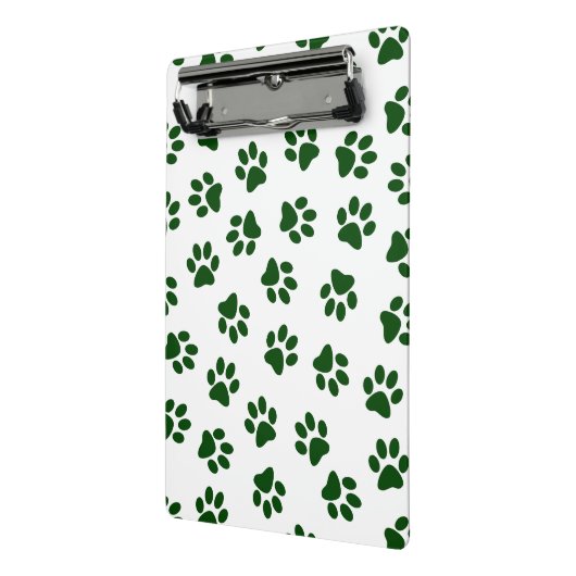 Patroon van poten, hondenpoten, groene poten mini klembord (Angled2)