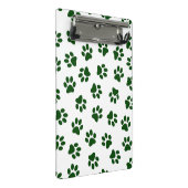 Patroon van poten, hondenpoten, groene poten mini klembord (Schuin)