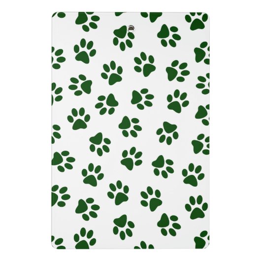 Patroon van poten, hondenpoten, groene poten mini klembord (Achterkant)