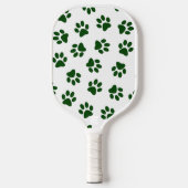 Patroon van poten, hondenpoten, groene poten pickleball paddle (Voorkant)