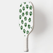 Patroon van poten, hondenpoten, groene poten pickleball paddle (Links)