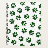 Patroon van poten, hondenpoten, groene poten planner (Voorkant)
