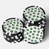 Patroon van poten, hondenpoten, groene poten poker chips (Opstapeling)