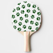 Patroon van poten, hondenpoten, groene poten tafeltennisbatje (Voorkant)