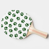 Patroon van poten, hondenpoten, groene poten tafeltennisbatje (Zijkant)