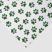 Patroon van poten, hondenpoten, groene poten tissuepapier (Detail)