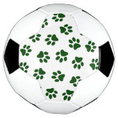 Patroon van poten, hondenpoten, groene poten voetbal (Gedraaid)