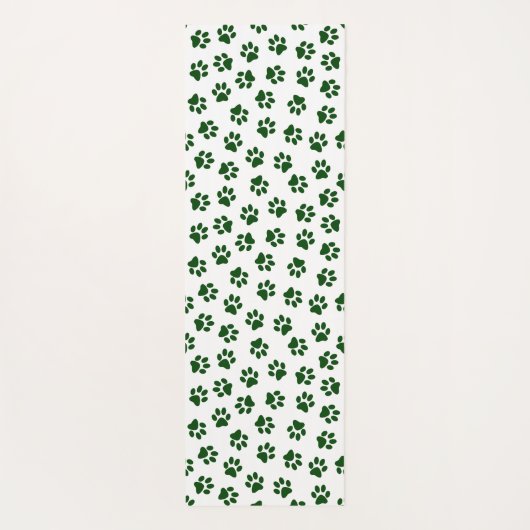 Patroon van poten, hondenpoten, groene poten yogamat (Achterkant)