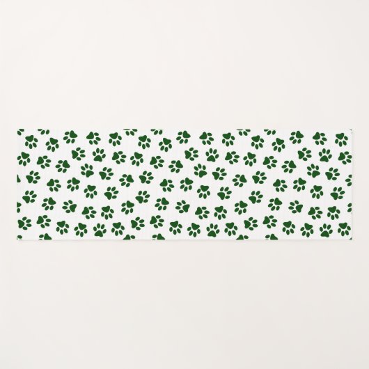Patroon van poten, hondenpoten, groene poten yogamat (Voorkant (horizontaal))