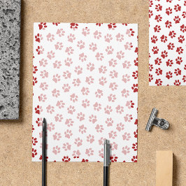 Patroon van poten, hondenpoten, kattenpoten, rode 