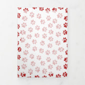 Patroon van poten, hondenpoten, kattenpoten, rode drieluik kaart (Cover)