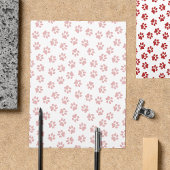 Patroon van poten, hondenpoten, kattenpoten, rode flyer