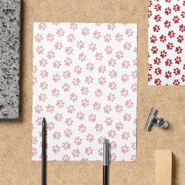 Patroon van poten, hondenpoten, kattenpoten, rode  flyer