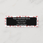 Patroon van poten, hondenpoten, kattenpoten, rode  mini visitekaartje (Voorkant)