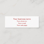 Patroon van poten, hondenpoten, kattenpoten, rode mini visitekaartje (Voorkant)