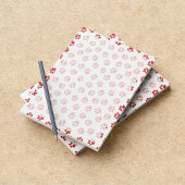 Patroon van poten, hondenpoten, kattenpoten, rode  notitieblok