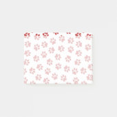 Patroon van poten, hondenpoten, kattenpoten, rode  post-it® notes (Voorkant)