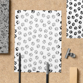 Patroon van poten, hondenpoten, kattenpoten, zwart