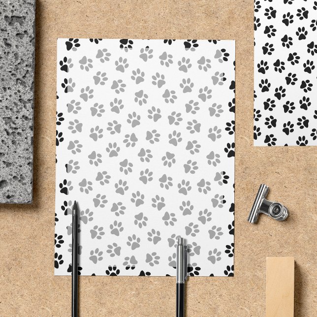 Patroon van poten, hondenpoten, kattenpoten, zwart (Creator heeft geüpload)