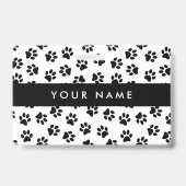 Patroon van poten, hondenpoten, kattenpoten, zwart badge (Achterkant)