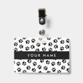 Patroon van poten, hondenpoten, kattenpoten, zwart badge (Voorzijde met clip)