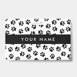 Patroon van poten, hondenpoten, kattenpoten, zwart badge