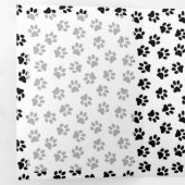 Patroon van poten, hondenpoten, kattenpoten, zwart drieluik kaart (Binnenzijde eerst)