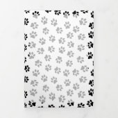 Patroon van poten, hondenpoten, kattenpoten, zwart drieluik kaart (Cover)
