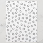 Patroon van poten, hondenpoten, kattenpoten, zwart flyer (Voorkant)