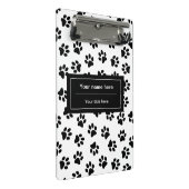 Patroon van poten, hondenpoten, kattenpoten, zwart mini klembord (Schuin)