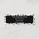 Patroon van poten, hondenpoten, kattenpoten, zwart mini visitekaartje (Voorkant)