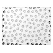 Patroon van poten, hondenpoten, kattenpoten, zwart notitieblok (Voorkant)