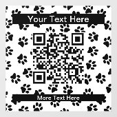 Patroon van poten, hondenpoten, kattenpoten, zwart raamsticker (Vel)