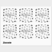 Patroon van poten, hondenpoten, kattenpoten, zwart vierkante sticker (Vel)