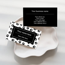 Patroon van poten, hondenpoten, kattenpoten, zwart