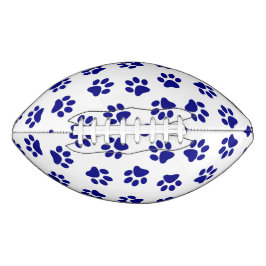 Patroon van poten, hondenpoten, marineblauwe poten american football