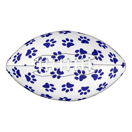 Patroon van poten, hondenpoten, marineblauwe poten american football (Voorkant)