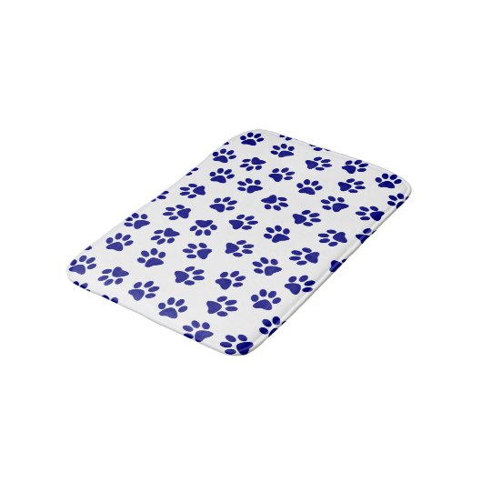 Patroon van poten, hondenpoten, marineblauwe poten badmat (Gekanteld)