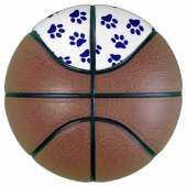 Patroon van poten, hondenpoten, marineblauwe poten basketbal (Rechts)
