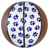 Patroon van poten, hondenpoten, marineblauwe poten basketbal (Verticaal)