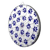Patroon van poten, hondenpoten, marineblauwe poten dartbord (Voorkant Rechts)