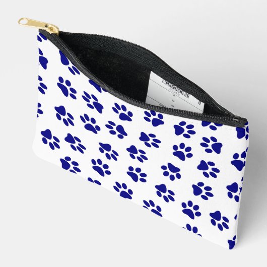 Patroon van poten, hondenpoten, marineblauwe poten etui (Open)