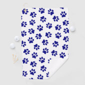 Patroon van poten, hondenpoten, marineblauwe poten golfhanddoek (Insitu)