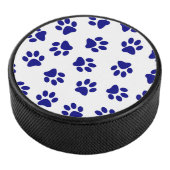 Patroon van poten, hondenpoten, marineblauwe poten hockey puck (3/4)